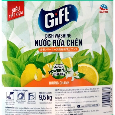 Nước rửa chén Gift hương chanh 9,5kg - Giảm giá 22% chỉ 162.000₫ 4
