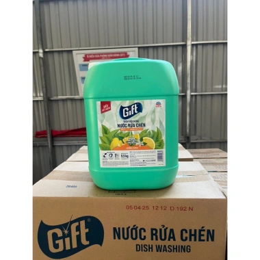 Nước Rửa Chén Gift hương chanh tự nhiên 9,5kg - Can lớn, giá ưu đãi 82.000₫