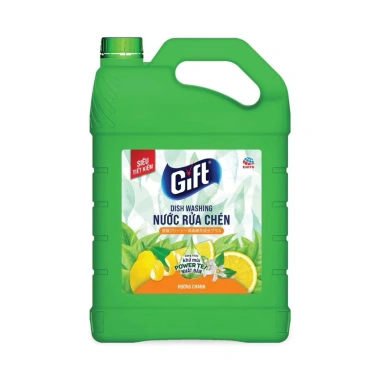 Nước Rửa Chén Gift hương chanh tự nhiên 9,5kg - Can lớn, giá ưu đãi 82.000₫