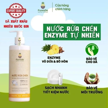 Nước Rửa Chén Hữu Cơ Fuwa3e 500ml - 100% Thiên Nhiên, Tẩy Sạch Dầu Mỡ, An Toàn Gia Đình - Giá Ưu Đãi 68.640đ