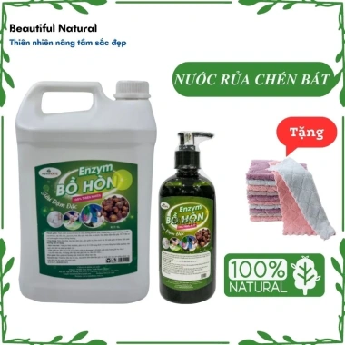 Nước rửa chén hữu cơ Hunahome bồ hòn 100% thiên nhiên không hại da tay 2,2L‑5L giá ưu đãi 249.000₫ 2
