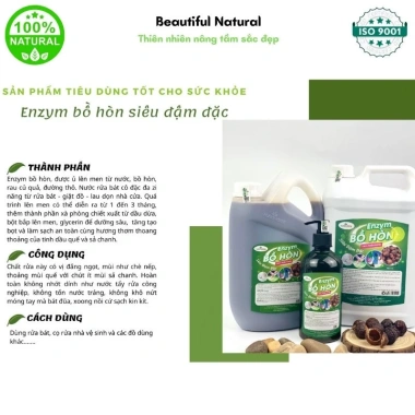 Nước rửa chén hữu cơ Hunahome bồ hòn 100% thiên nhiên không hại da tay 2,2L‑5L giá ưu đãi 249.000₫ 7