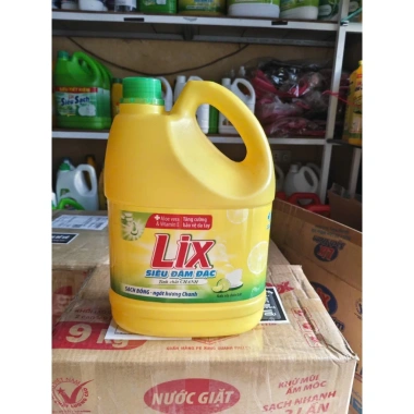 Nước rửa chén Lix Siêu Đậm Đặc hương Chanh Trà Xanh 3.5kg Giá chỉ 115.000 tẩy dầu mỡ mạnh sạch bát nhanh