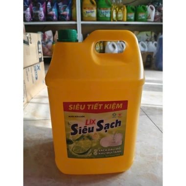 Nước rửa chén Lix Siêu Sạch hương Chanh 9kg - Giá ưu đãi 210.000, giảm 44.100