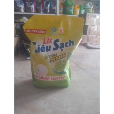 Nước rửa chén Lix Siêu Sạch hương Chanh Trà Xanh 3.2kg - Giảm 20 phần trăm chỉ 95.000₫
