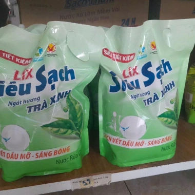 Nước rửa chén Lix Siêu Sạch hương Chanh Trà Xanh 3.2kg - Giảm 20 phần trăm chỉ 95.000₫