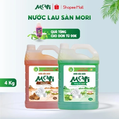 Nước rửa chén Mori Clean 4L MR029 - Sạch nhanh, hương thơm mát, giá chỉ 149.000₫