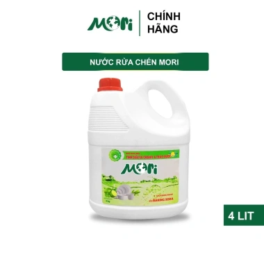 Nước rửa chén Mori Clean 4L MR029 - Sạch nhanh, hương thơm mát, giá chỉ 149.000₫