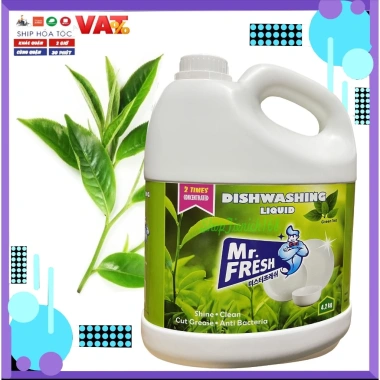 Nước rửa chén Mr.Fresh 4.2L tinh chất trà xanh - Giảm giá 119k, sạch bát bữa