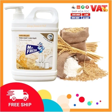 Nước Rửa Chén Mr.fresh Cám Gạo 1.6L – Làm Sạch Vết Dầu Mỡ, Dịu Nhẹ Da Tay 2