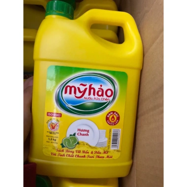 Nước Rửa Chén Mỹ Hảo Hương Chanh và Trà Xanh 1,5kg Giá 46.000 Sạch Dầu, Thơm Mát 3