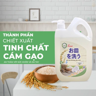 Nước Rửa Chén Nano Faixai 2L Cám Gạo, Làm Sạch Nhanh Dầu Mỡ, Dịu Nhẹ Da Tay, 69.000₫ 5