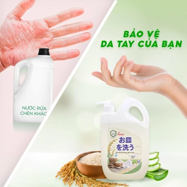 Nước Rửa Chén Nano Faixai 2L Cám Gạo, Làm Sạch Nhanh Dầu Mỡ, Dịu Nhẹ Da Tay, 69.000₫ 7