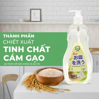 Nước Rửa Chén Nano Faixai 2L Cám Gạo, Làm Sạch Nhanh Dầu Mỡ, Dịu Nhẹ Da Tay, 69.000₫ 8