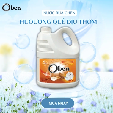 Nước Rửa Chén Oben 3.6L Hương Quế Dịu – Khử Dầu Mỡ, Dịu Nhẹ Da Tay, Giá 99.000₫ 2 Nước Rửa Chén Oben 3.6L Hương Quế Dịu – Khử Dầu Mỡ, Dịu Nhẹ Da Tay, Giá 99.000₫ 2