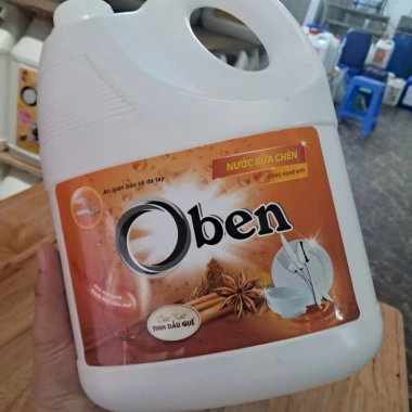 Nước Rửa Chén Oben 3.6L Hương Quế Dịu – Khử Dầu Mỡ, Dịu Nhẹ Da Tay, Giá 99.000₫