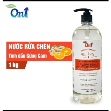 Nước rửa chén On1 tinh dầu gừng cam 1kg - Giá ưu đãi 49.000đ, sạch bám, hương thơm nhẹ nhàng 4 Nước rửa chén On1 tinh dầu gừng cam 1kg - Giá ưu đãi 49.000đ, sạch bám, hương thơm nhẹ nhàng 4