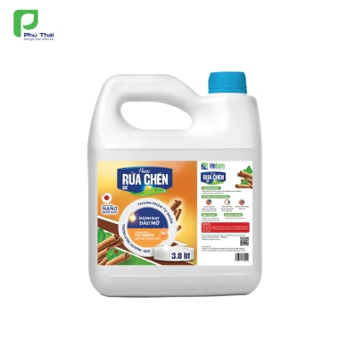 Nước rửa chén quế VIEFARM 3,8 lít - Giảm giá 195.000đ, tẩy dầu mạnh, hương quế tự nhiên Nước rửa chén quế VIEFARM 3,8 lít - Giảm giá 195.000đ, tẩy dầu mạnh, hương quế tự nhiên