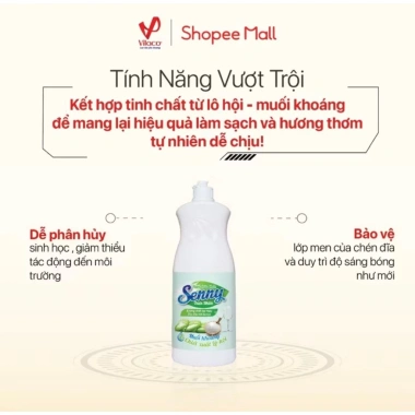 Nước rửa chén Senny 750gr - Giá 33k, tẩy dầu mạnh, hương thơm nhẹ, bảo vệ tay 6