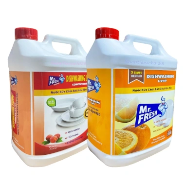 Nước rửa chén Siêu đặc Mr.Fresh 5L hương cam - Chỉ 123.900₫, tẩy sạch, thơm mát 2