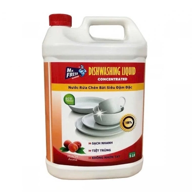 Nước rửa chén siêu đậm đặc Mr.Fresh 5L Hàn Quốc hương Đào Cam - Chỉ 98.000₫ 5