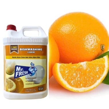 Nước rửa chén siêu đậm đặc Mr.Fresh 5L Hàn Quốc hương Đào Cam - Chỉ 98.000₫ 8