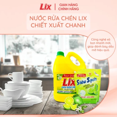 Nước rửa chén siêu sạch chanh 3,5kg NS351 - Sạch bóng, xóa dầu mỡ, hương chanh tươi mát, giá 107.000₫