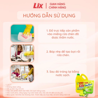 Nước rửa chén siêu sạch chanh 3,5kg NS351 - Sạch bóng, xóa dầu mỡ, hương chanh tươi mát, giá 107.000₫ 7 Nước rửa chén siêu sạch chanh 3,5kg NS351 - Sạch bóng, xóa dầu mỡ, hương chanh tươi mát, giá 107.000₫ 7