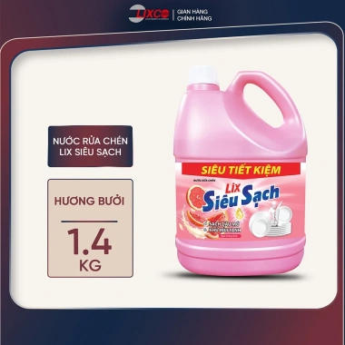 Nước rửa chén siêu sạch hương bưởi Lixco 1,4kg 3,2kg túi 3,5kg can Giá 48.000đ