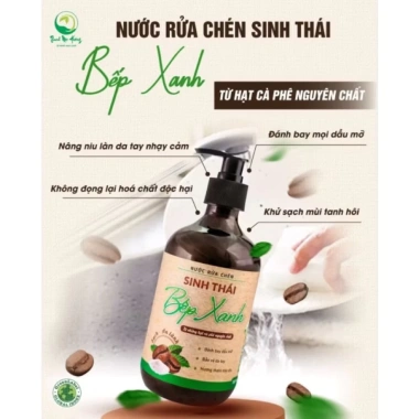 Nước rửa chén sinh thái Bếp Xanh Thanh Mộc Hương 500ml chiết xuất cafe – không hại da tay, chỉ 40.000đ 3