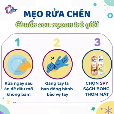 Nước Rửa Chén SPY Thiên Nhiên 2.000ml Hương Quế - Sạch Dầu Mỡ, An Toàn Da Tay, Giá 85.000₫ 2
