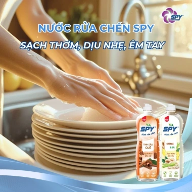 Nước Rửa Chén SPY Thiên Nhiên 2.000ml Hương Quế - Sạch Dầu Mỡ, An Toàn Da Tay, Giá 85.000₫ 3