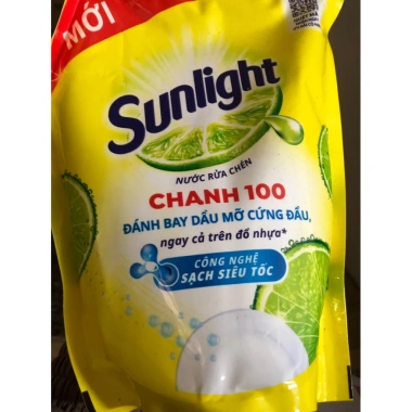 Nước Rửa Chén Sunlight Chanh 100 túi 1.400ml Giá 49.000₫, sạch bát, thơm mát