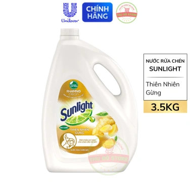 Nước Rửa Chén Sunlight Thiên Nhiên Gừng Gốc Thực Vật 3.5kg An Toàn Cho Bé 139.000