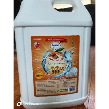 Nước rửa chén tinh dầu quế Anandi 10 lít - Giá giảm 265k, khử mùi, sạch bám, hương tự nhiên