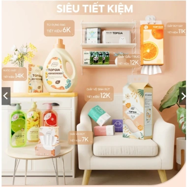 Nước Rửa Chén Top Gia chiết xuất tự nhiên, an toàn cho da tay, sạch, 132.300₫