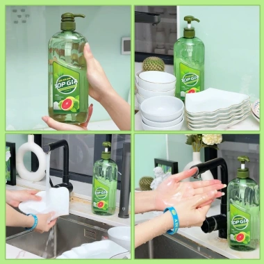 Nước rửa chén TopGia hương chanh 1.08kg - Làm sạch vượt trội, bảo vệ da tay, 49.999₫ 6