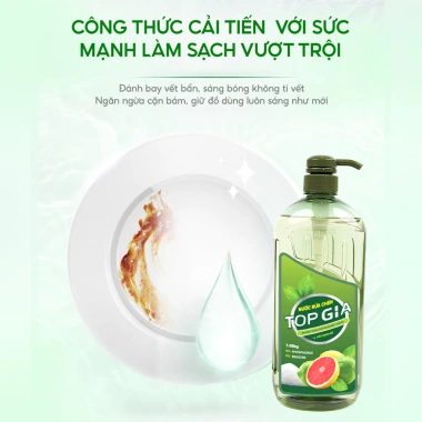 Nước rửa chén TopGia hương chanh 1.08kg - Làm sạch vượt trội, bảo vệ da tay, 49.999₫ 7