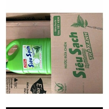 Nước rửa chén trà xanh chanh 1,4kg - Giảm giá 39k, sạch bát bẩn nhanh 4