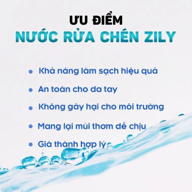 Nước Rửa Chén Zily 20Kg - Giảm Giá, Tặng 2 Dây Xả Vải (10 Gói/Dây) 4