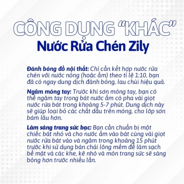 Nước Rửa Chén Zily 20Kg - Giảm Giá, Tặng 2 Dây Xả Vải (10 Gói/Dây) 8
