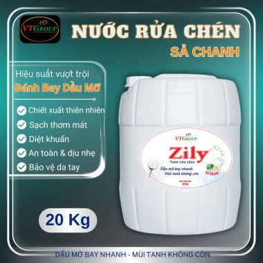 Nước Rửa Chén Zily 20Kg - Giảm Giá, Tặng 2 Dây Xả Vải (10 Gói/Dây) 10