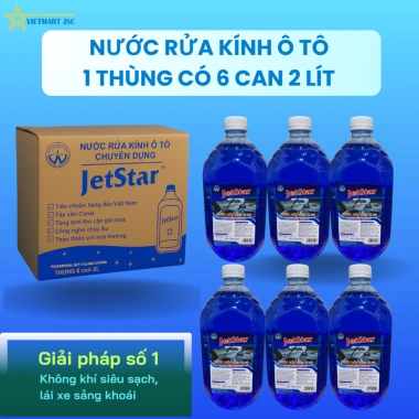 Nước rửa kính ô tô JETSTAR PP 2L - 1 thùng 6 can, cao cấp, giá chỉ 78.200 VND