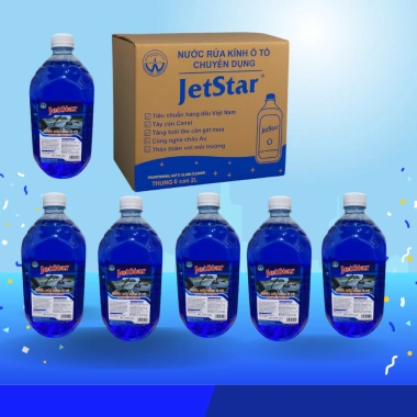 Nước rửa kính ô tô JETSTAR PP 2L - 1 thùng 6 can, cao cấp, giá chỉ 78.200 VND