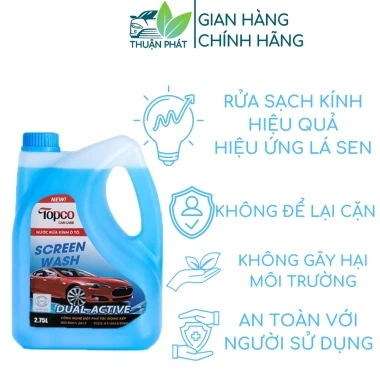Nước rửa kính xe ô tô Topco lá sen 2,7 lít - Không lắng cặn, sạch bề mặt, giá chỉ 91.000 đ 3