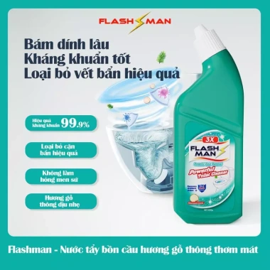 Nước rửa nhà vệ sinh Flashman 500g 1 chai - Khử trùng, loại bỏ mùi khó chịu, vệ sinh hiệu quả, giá ưu đãi 392.700₫ 9 Nước rửa nhà vệ sinh Flashman 500g 1 chai - Khử trùng, loại bỏ mùi khó chịu, vệ sinh hiệu quả, giá ưu đãi 392.700₫ 9