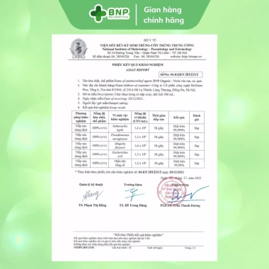 Nước rửa rau củ quả BNP Organic - Giá 109k, làm sạch an toàn, không chất bảo quản