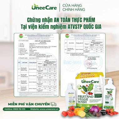 Nước rửa rau củ quả UneeCare 800ml - Loại bỏ vi khuẩn, hóa chất, giảm giá 169k 5