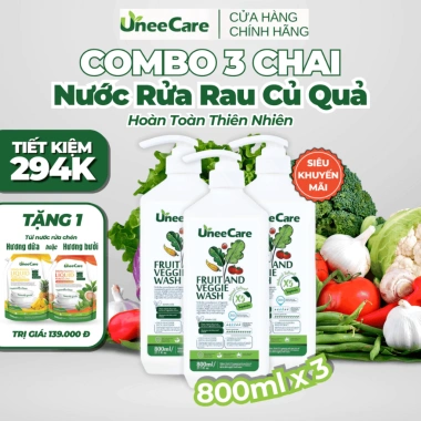Nước rửa rau củ quả UneeCare 800ml - Loại bỏ vi khuẩn, hóa chất, giảm giá 169k 10