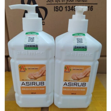Nước rửa tay Asirub 500ml - Hàng chính hãng công ty, 65.000₫, kháng khuẩn 4